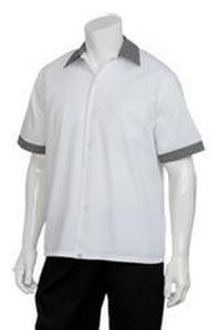 Check Contrast Cook Shirt by Chef Works, Style: SCCS
